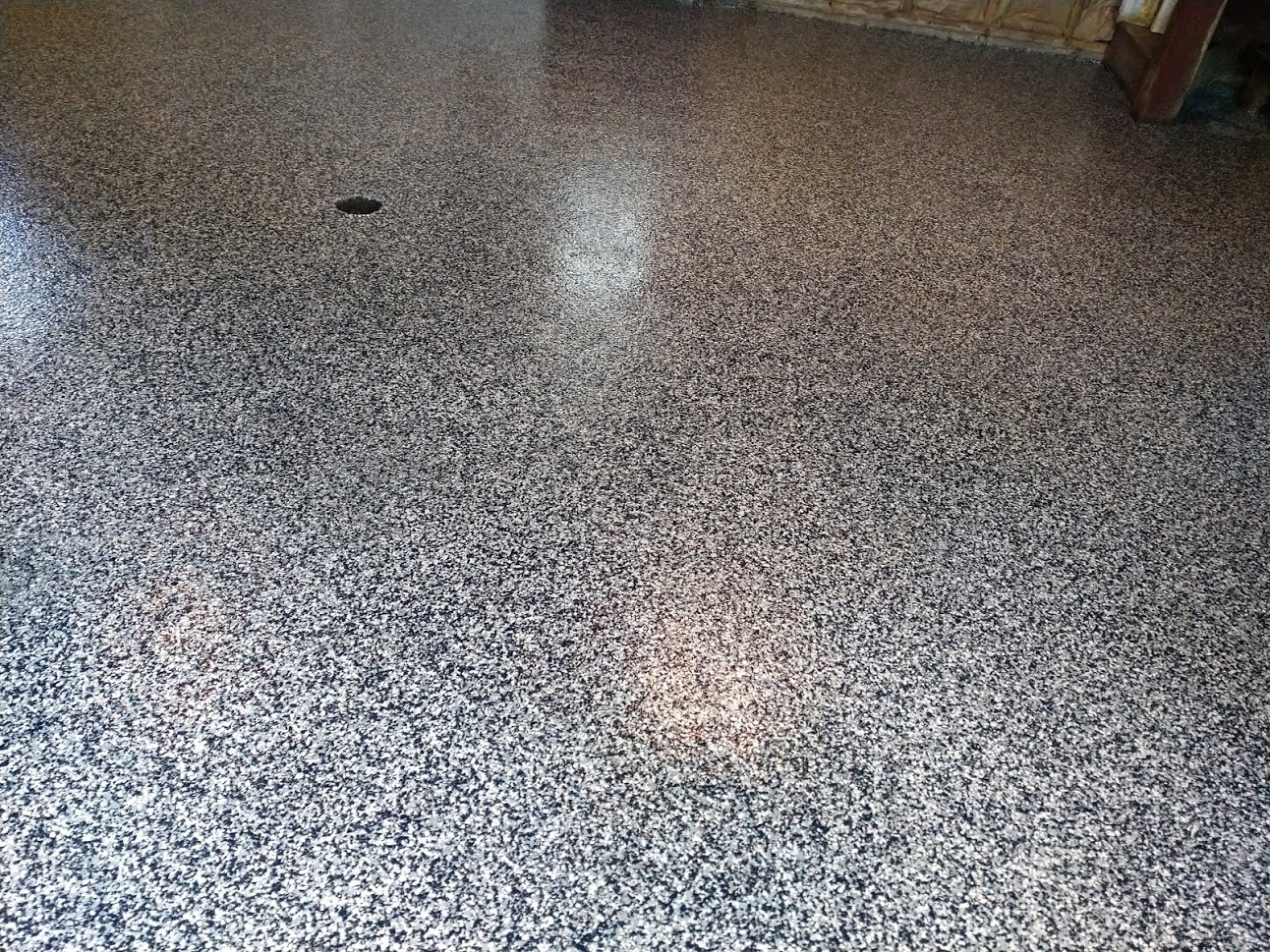 Custom Epoxy Nittany flake garage floor in State College, PA