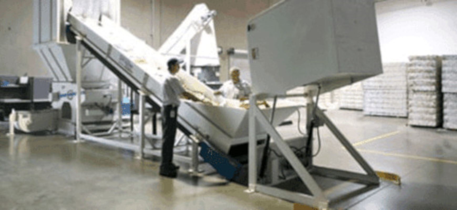 American Mobile Shredding off-site plant-based shredding machine