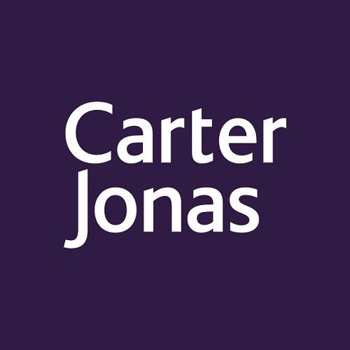 Carter Jonas Stacked Logo White on Purple Carter Jonas Marlborough 01672 514916