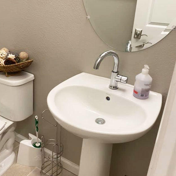 Lopez House Cleaning Services- cleaned bathroom