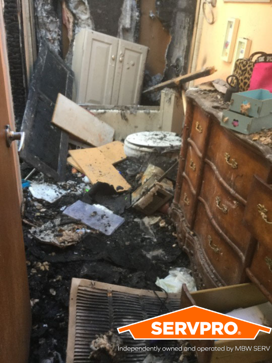 SERVPRO of North Richland Hills disaster damaged bathroom