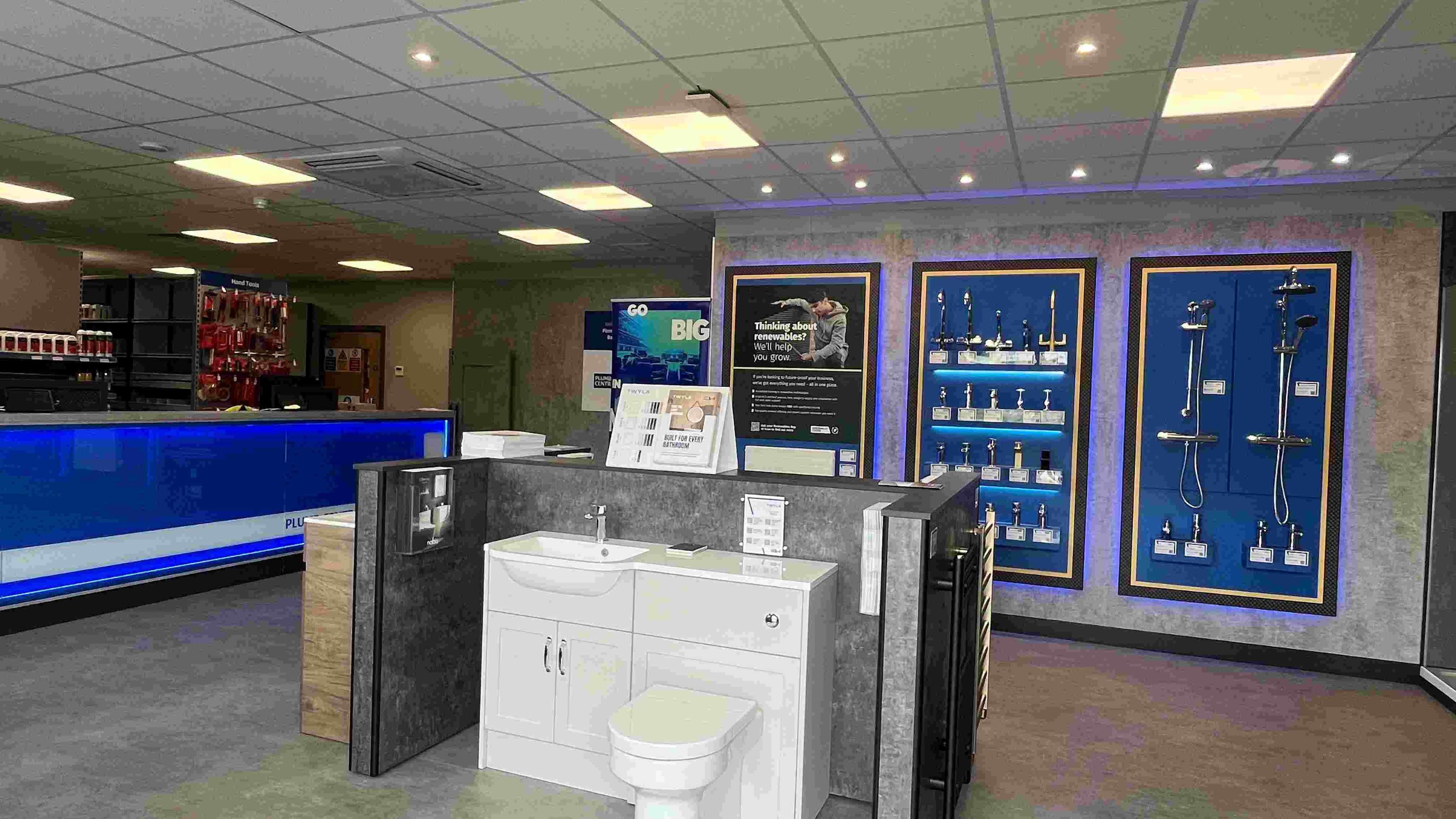 Trade Counter display - Basildon Plumb Centre