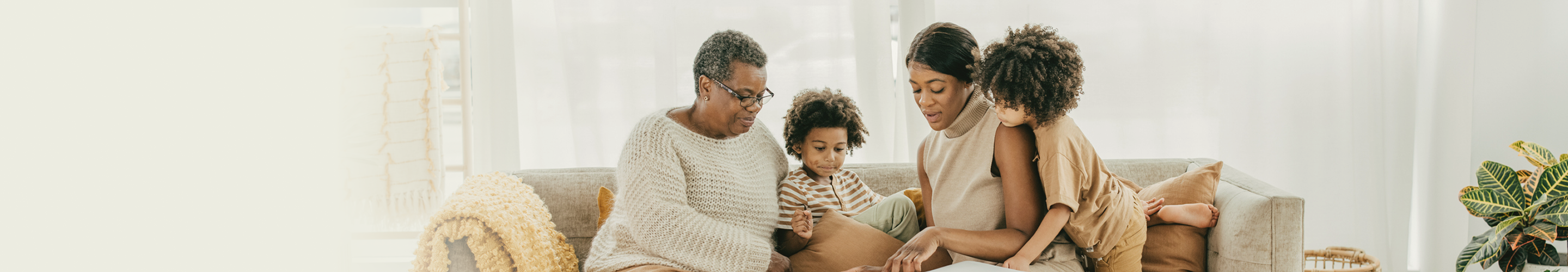 A multigenerational family spending quality time together.