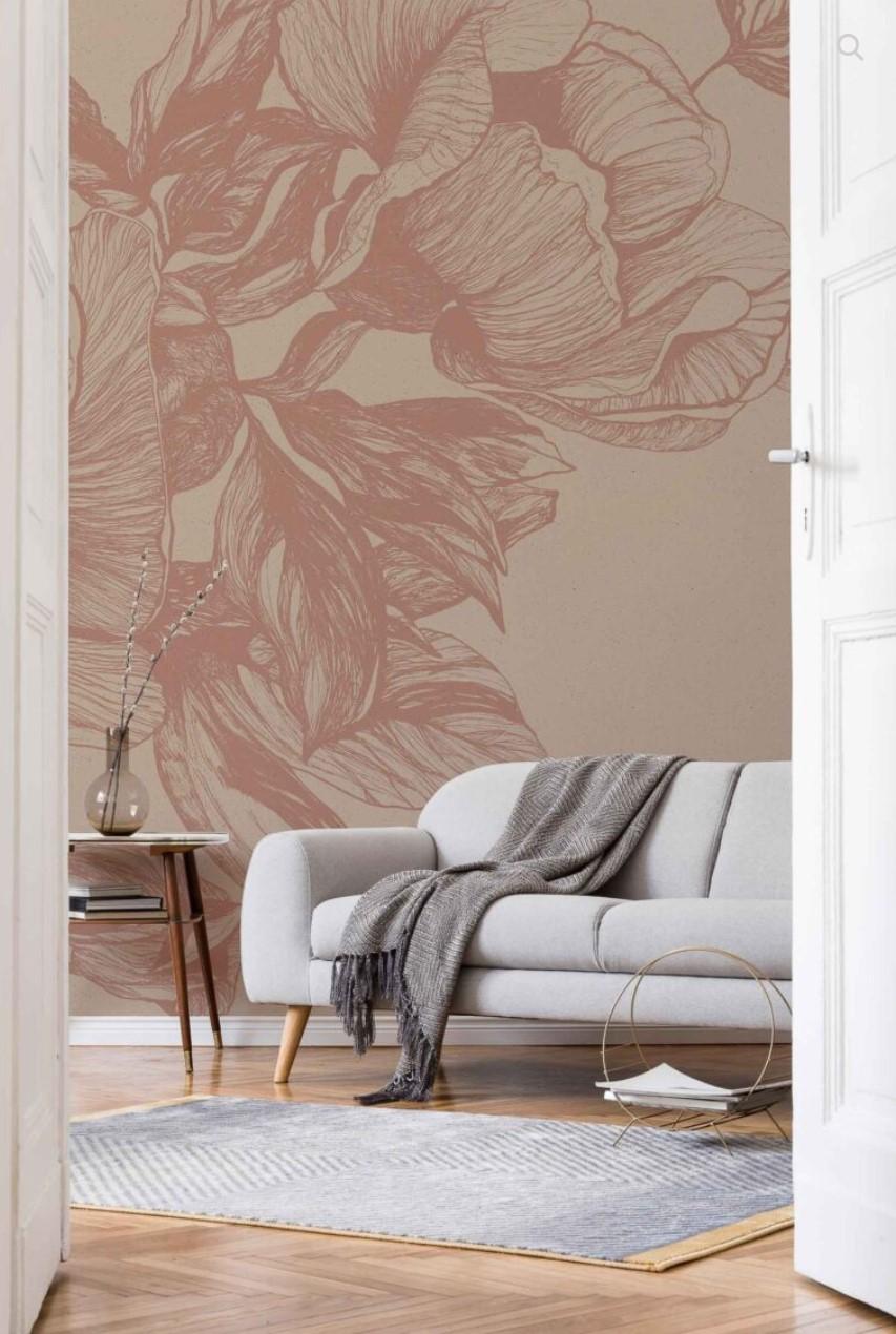 Coordonne Naturae Giant Peonies - Nude
