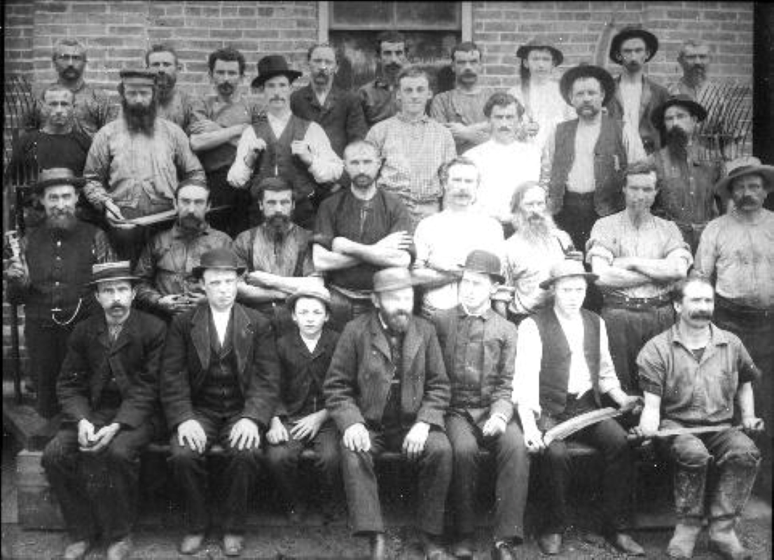 Pacific Leather Tannery employees in 1856
