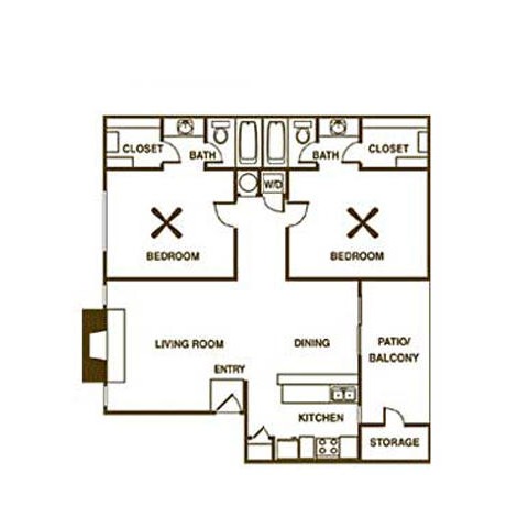 Fountainhead 2 Bedroom 971 Sq Ft