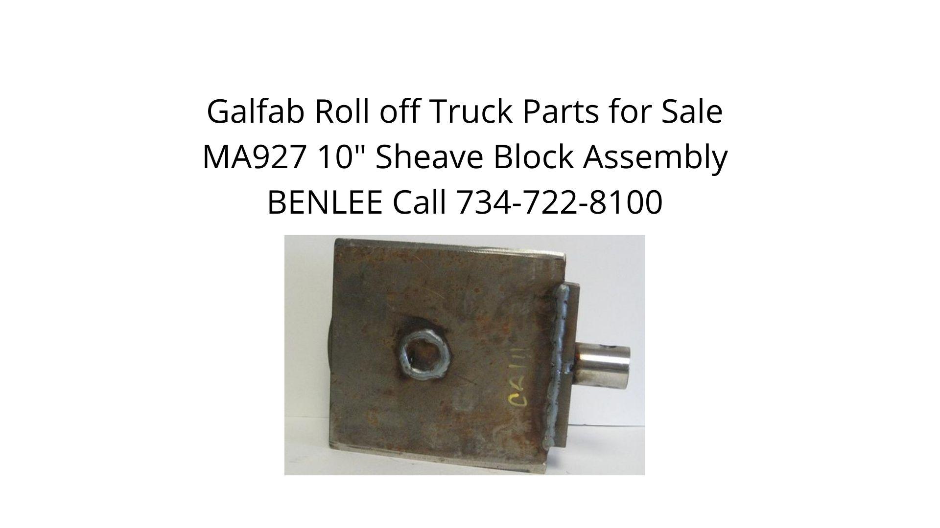 Galfab MA927 10" inch sheave block assembly