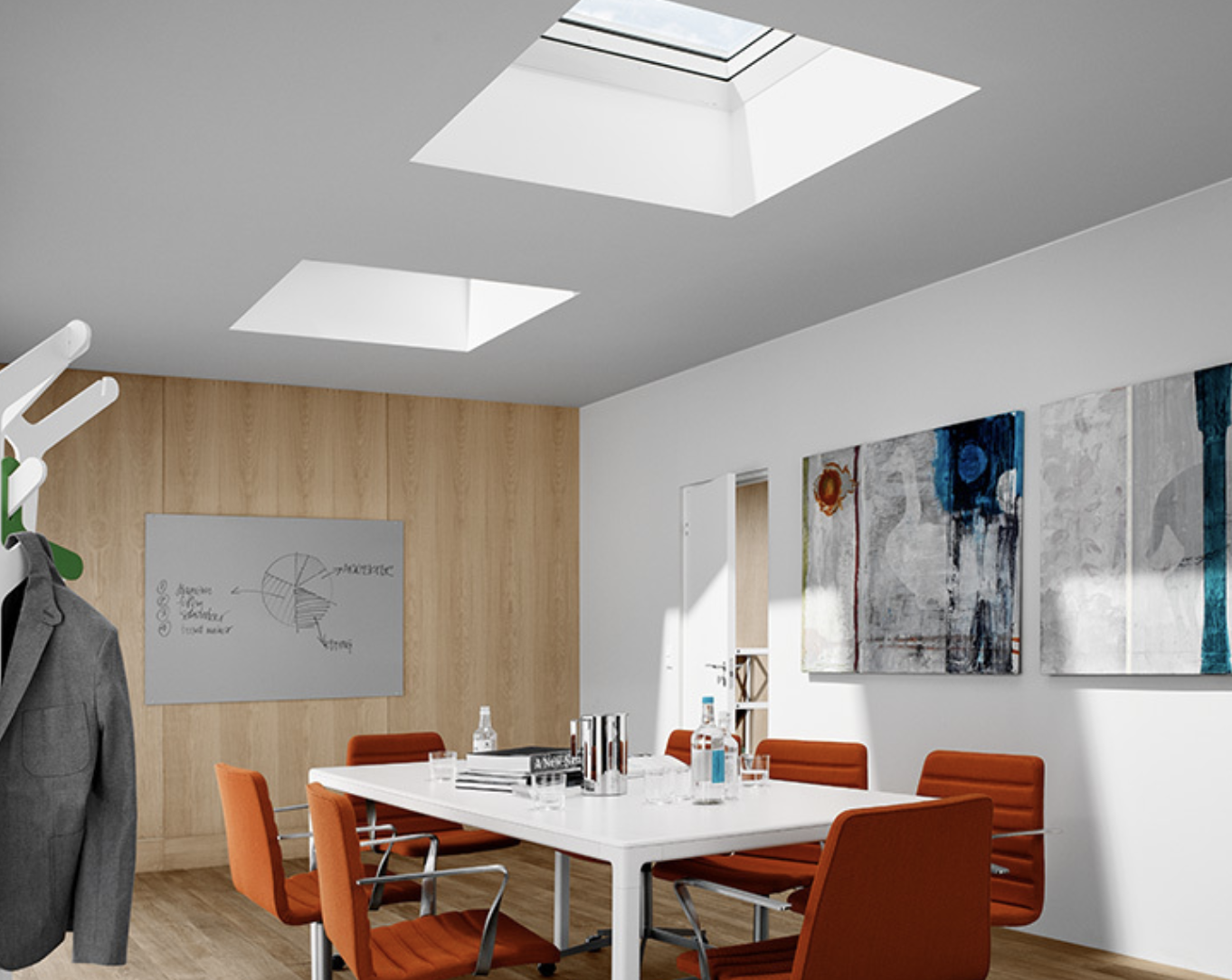 VELUX Commercial fixed skylights by Renaissance Builders. Renaissance Builders San Jose (408)720-1100