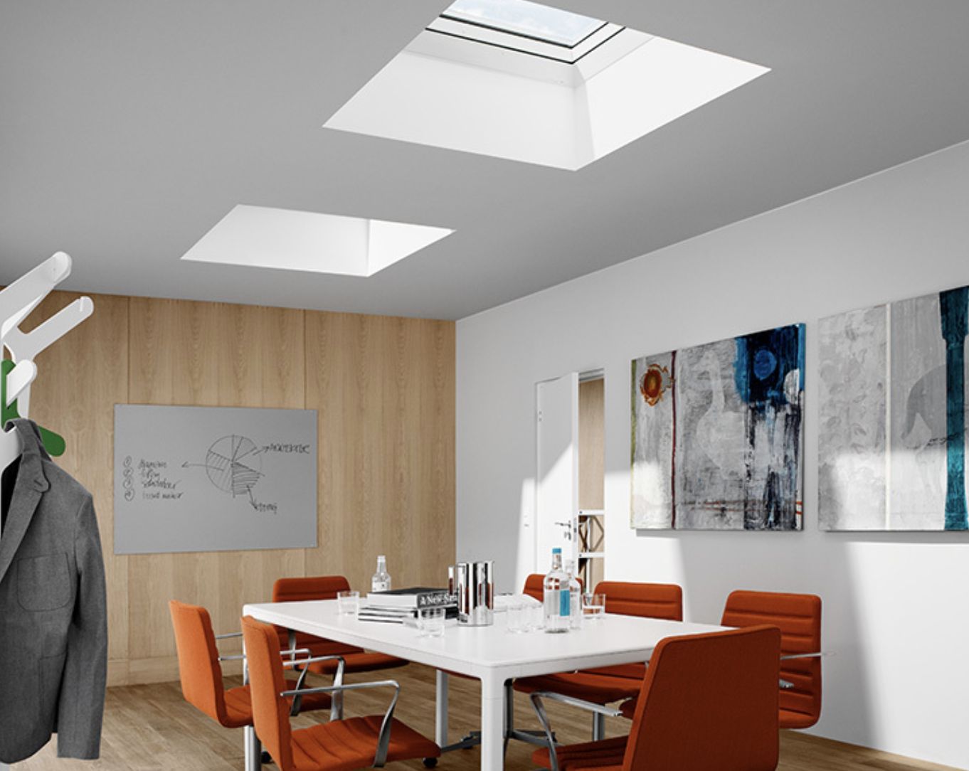 VELUX Commercial fixed skylights by Skylight Specialties.