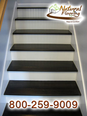Birch Shadow Wood Stairs with Riser Risers