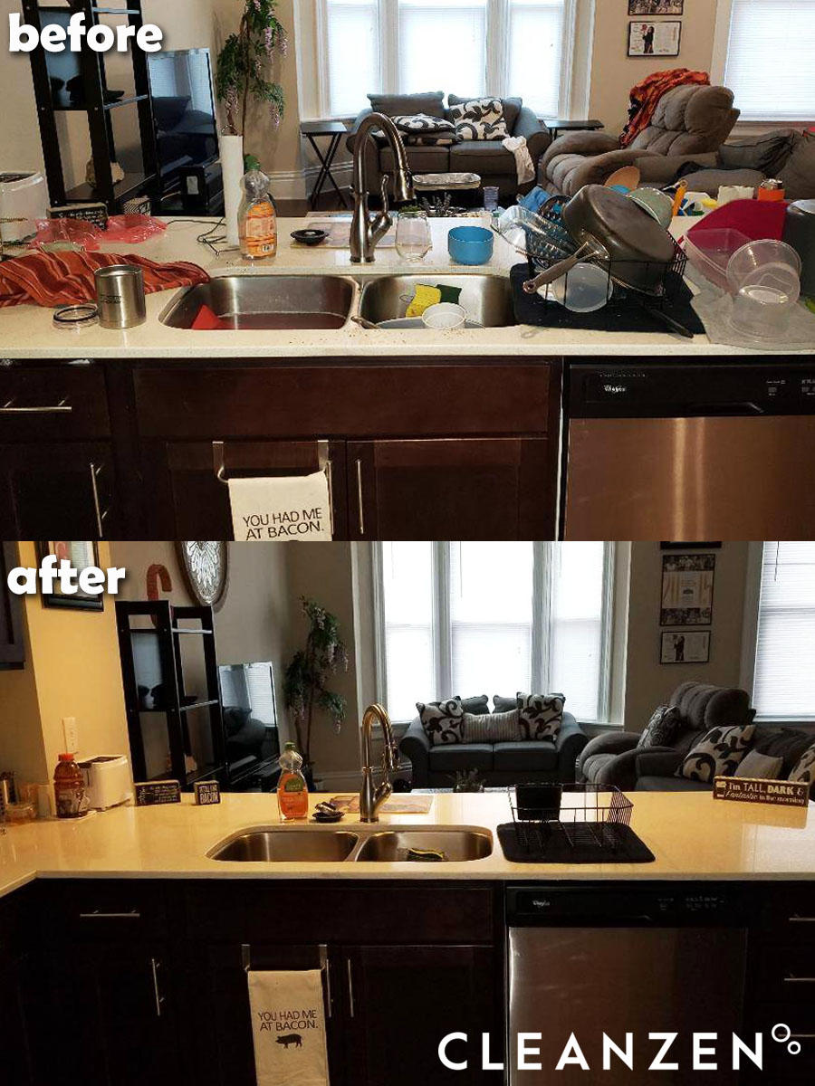 Kitchen Cleaning Before and After Cleanzen Boston Cleaning Services Boston (617)701-7198