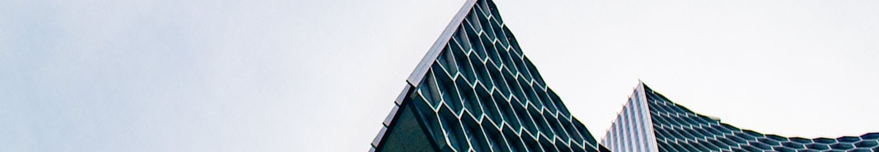 Close-up details of the honeycomb pattern on a curved building.