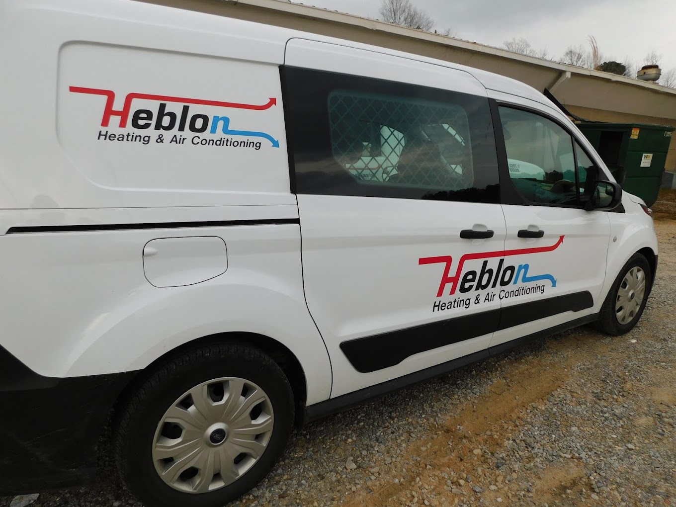 heblon work van in the field