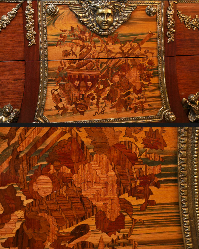 Marquetry Inlay Panel Restored