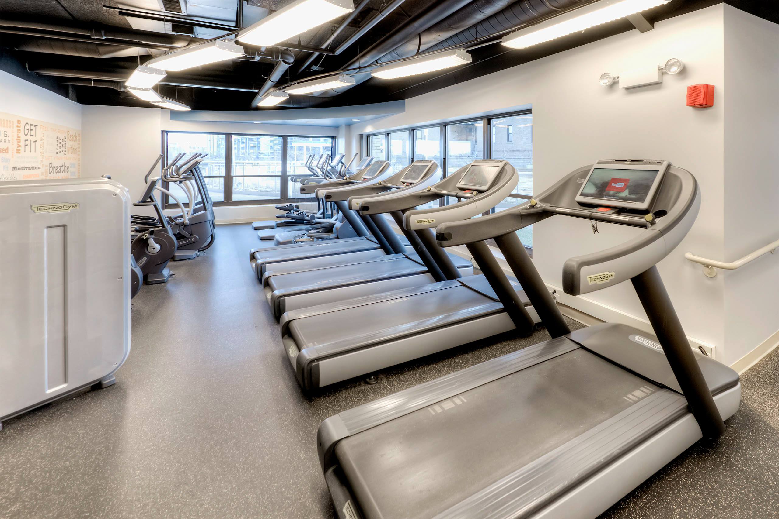 Fitness center with cardio equipment and elliptical machines 