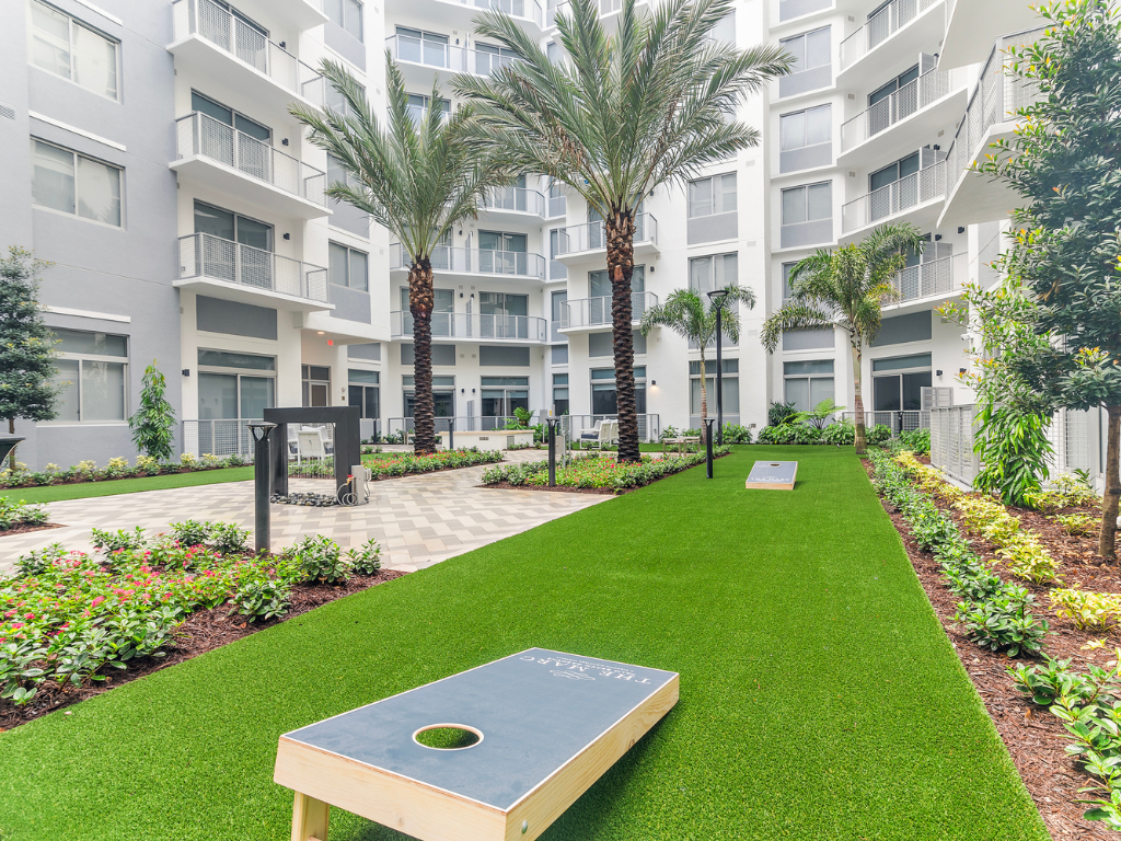 Cornhole at The Marc Luxury Apartments in Palm Beach Gardens FL