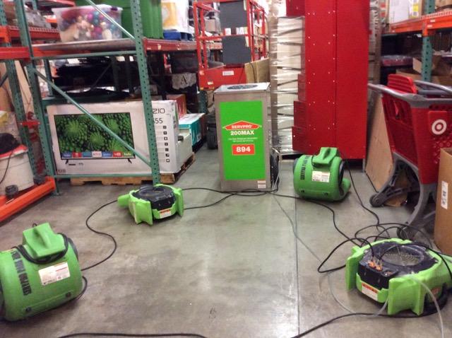 The SERVPRO equipment is up and running during a commercial restoration!