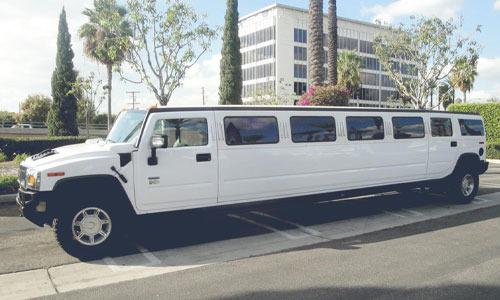 White Hummer limo rental