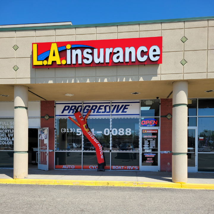 Exterior of the L.A. Insurance Agency located at 20180 West Seven Mile Road in MI