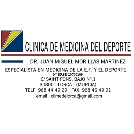 Clínica De Medicina Del Deporte Dr. Juan Miguel Morillas Martínez Lorca