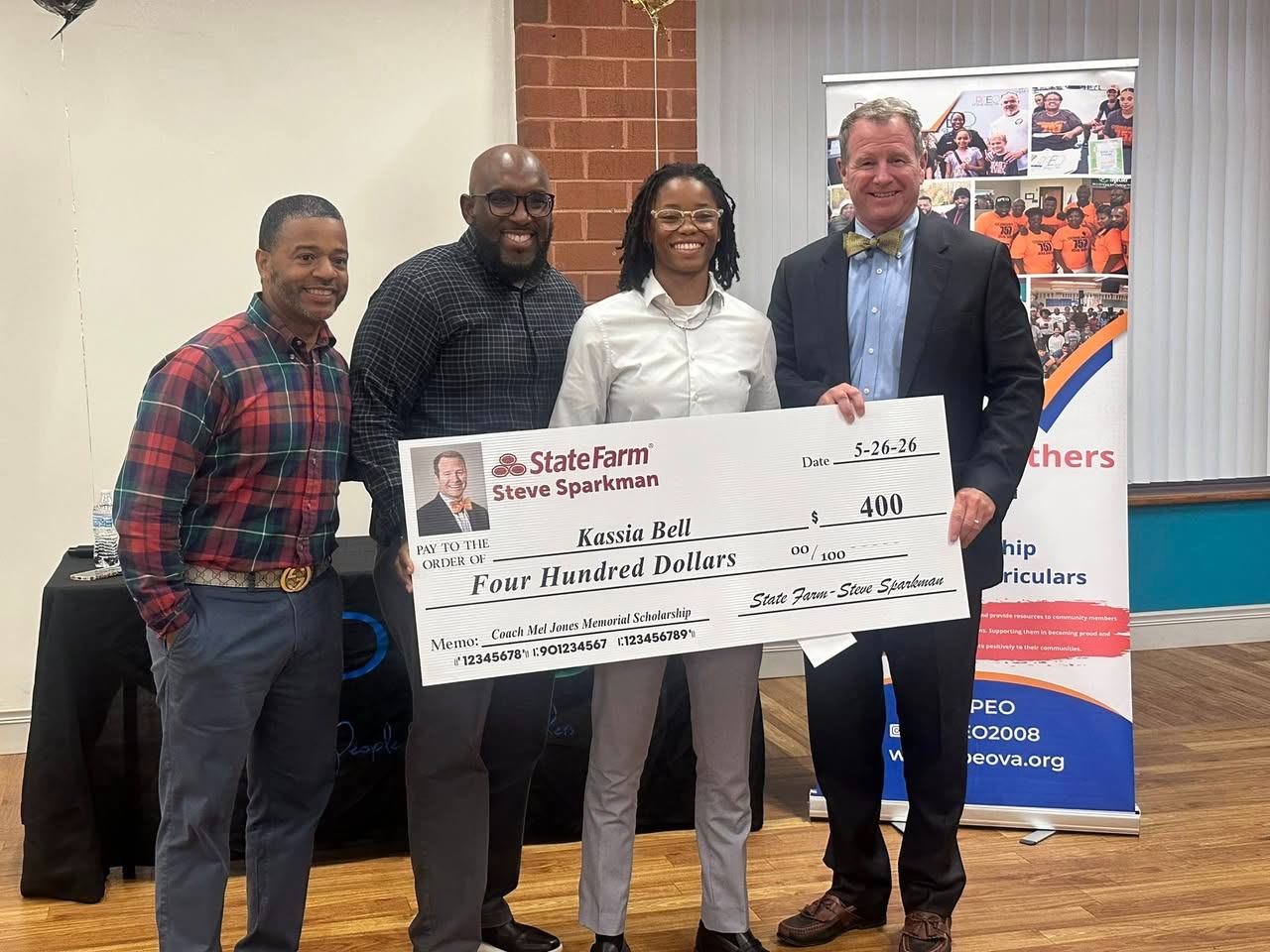 Steve was honored to join RPEO in recognizing outstanding graduating student athletes. This year, four recipients received awards in memory of Coach Mel Jones, whose legacy continues to inspire excellence in athletics, leadership, and community involvement.