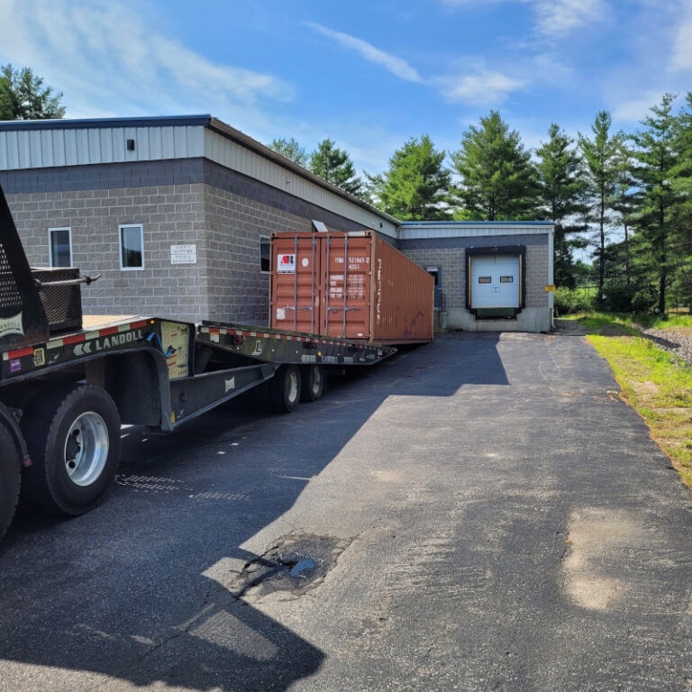 40 ft storage container rental pick up from Gotham, Maine. Our container was rented to store Microwa 