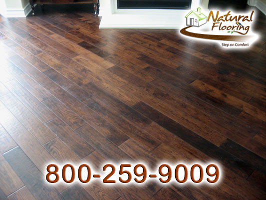 Hickory Ebany Distressed Wood Floor