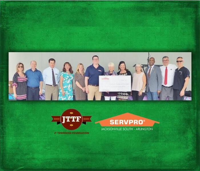 We were honored to present a check to the JT Townsend Foundation from long-time JT Townsend Foundation Partner, SERVPRO Jacksonville South & Arlington. Our owner Bryce Clark and team have been supporting the JT Townsend Foundation for nearly five years through community events, golf tournaments and other fundraising activities. We have donated over $40,000 to the Foundation to continue their work in helping First Coast families with disabilities.