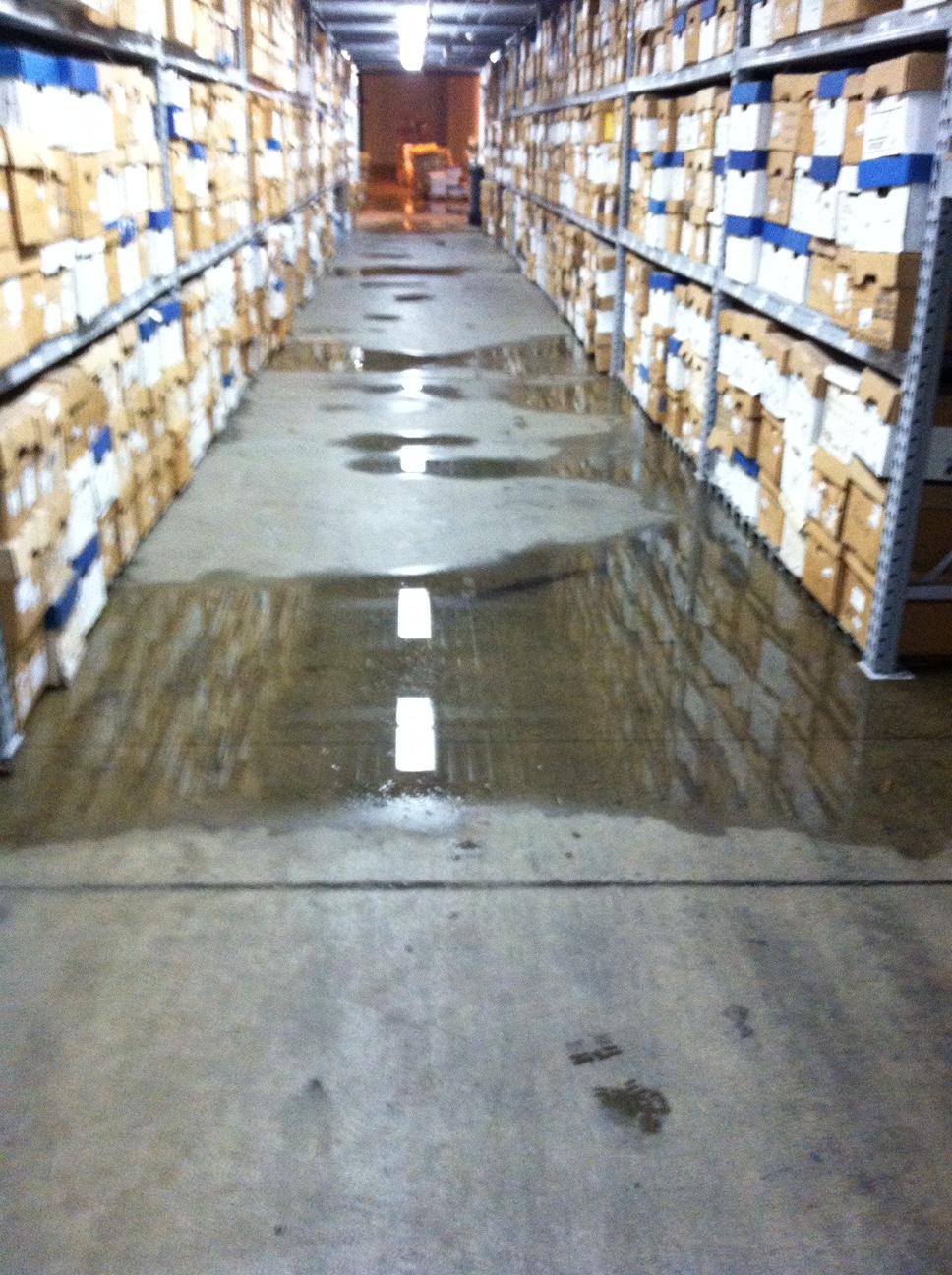 Arriving at a large commercial water loss.