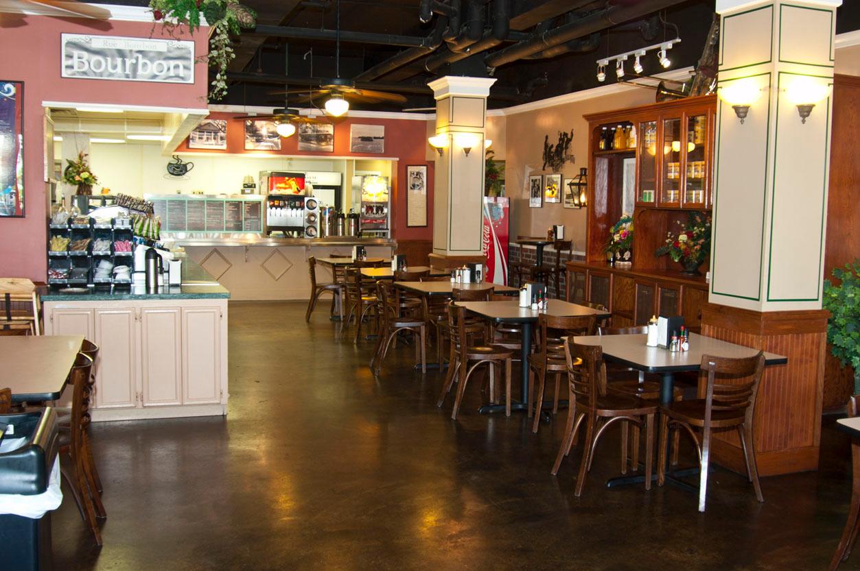 Elegant dining area inside Bayside Grille on the Kemah Boardwalk