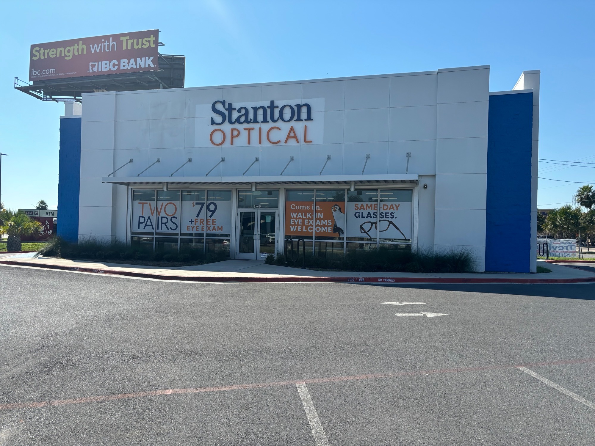 Storefront at Stanton Optical Store Brownsville TX 78520