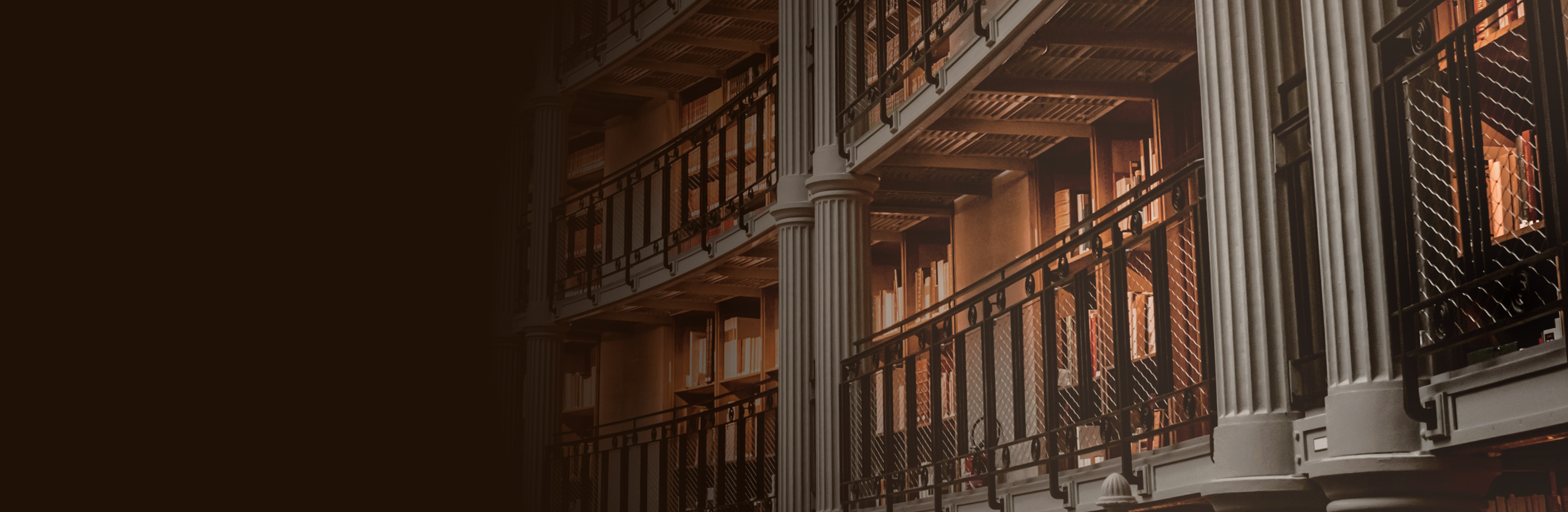 A library with columns.