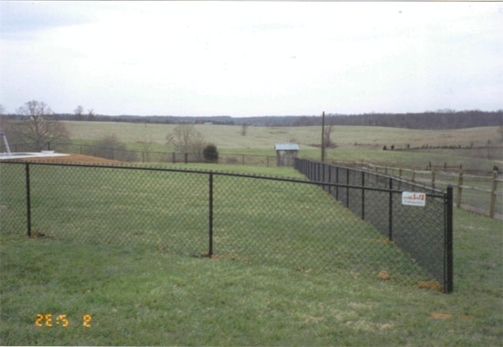new aluminum chain link fence installation by Pro-Line Fence Co.