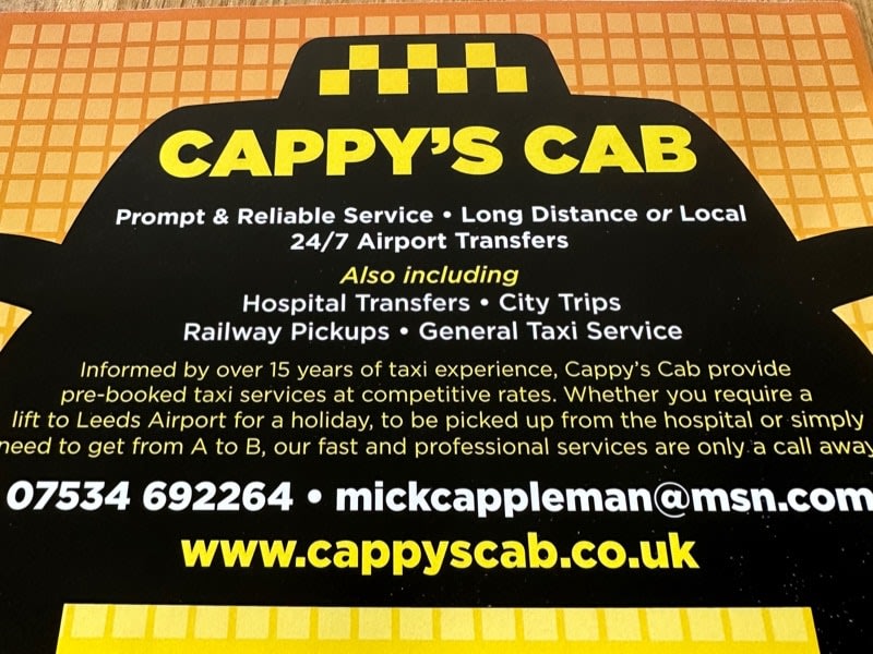 Cappy's Cabs Scarborough 07534 692264