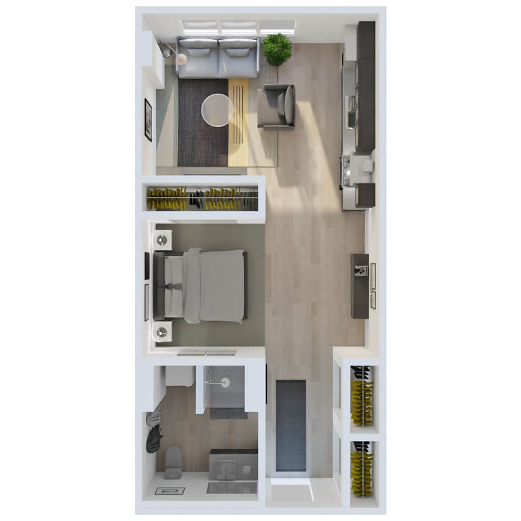 STYLE B3 Jr 1 Bedroom 1 Bath