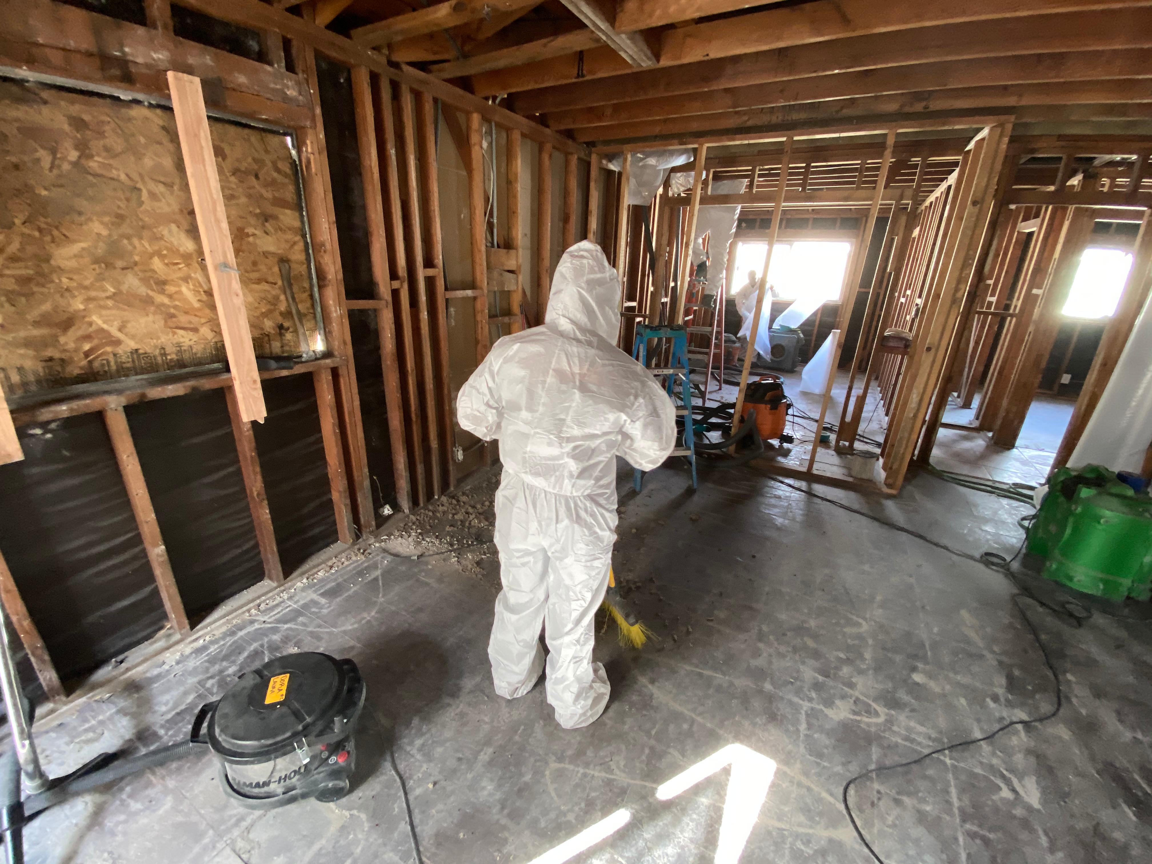 Our SERVPRO of Laguna Beach / Dana Point is working hard on a residential fire cleanup and restoration job!