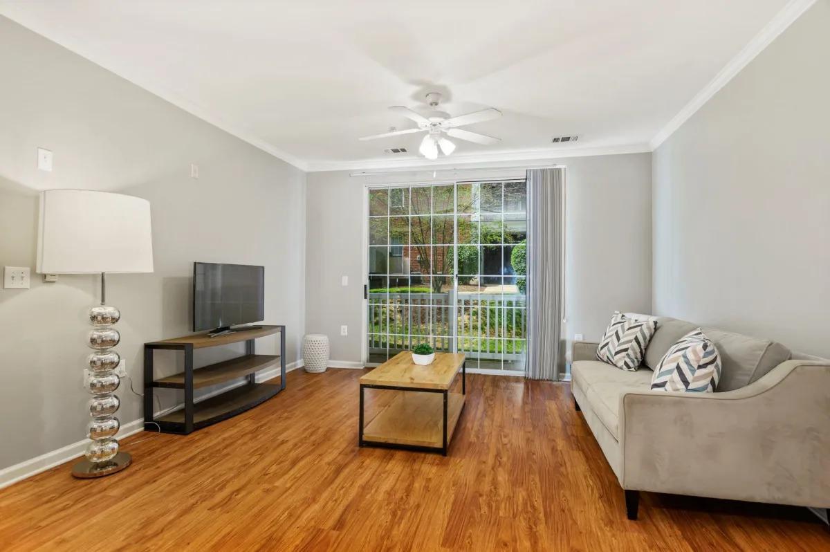 Living room at The Residences at King Farm in Rockville, MD 20850