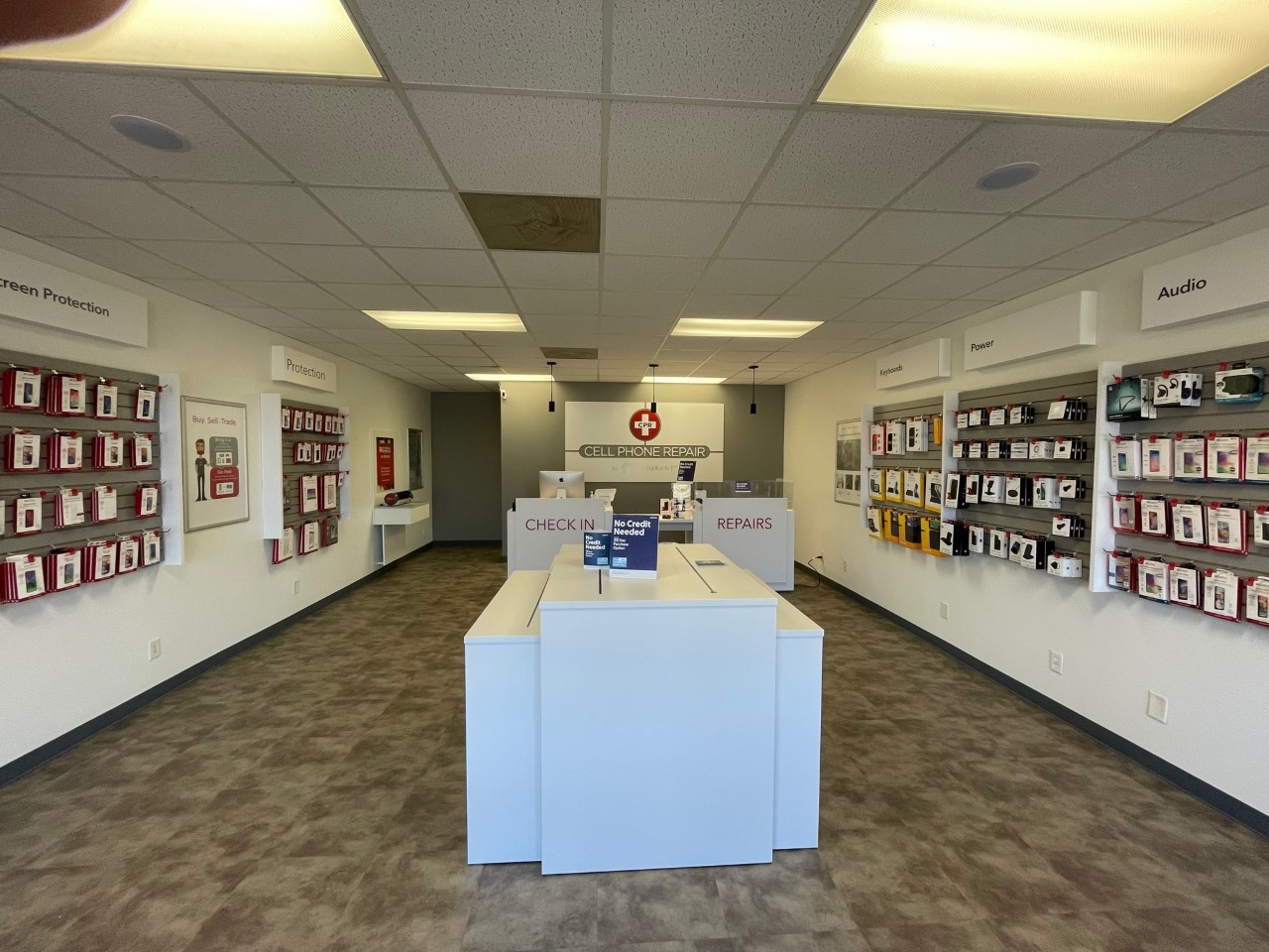 Store Interior of CPR Cell Phone Repair Shelby NC