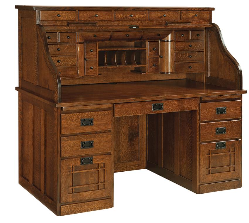 Amish Mission Deluxe Roll Top Desk