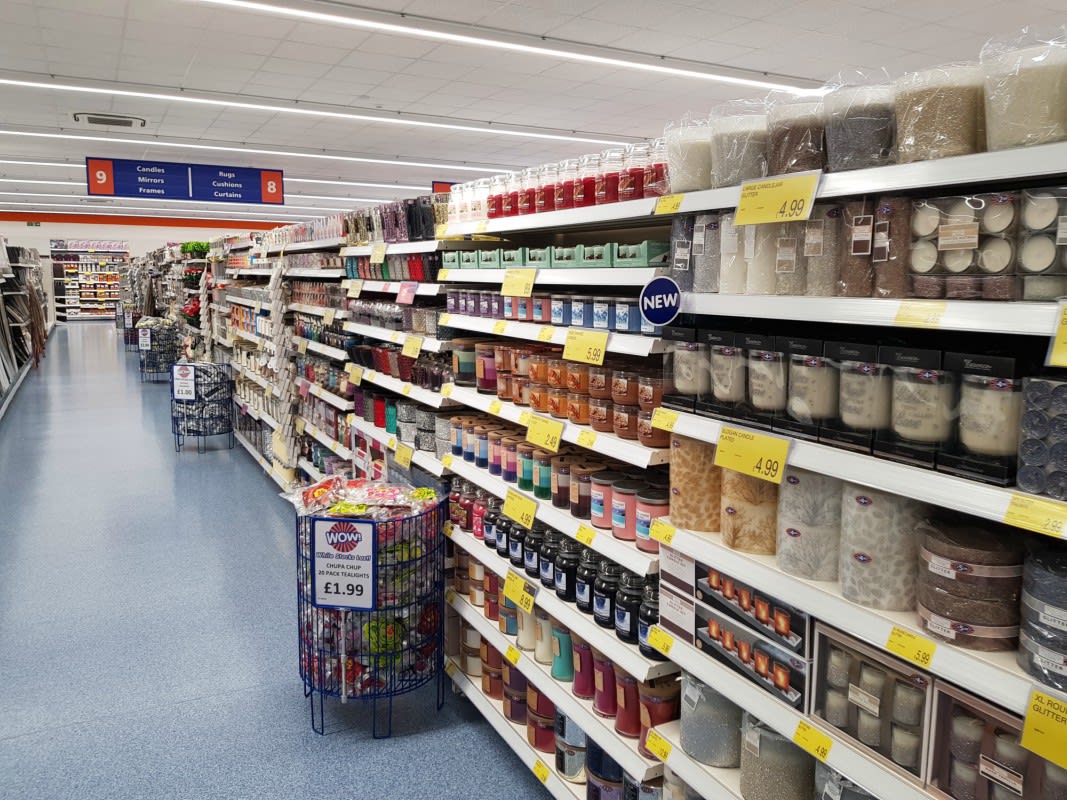 B&M Wrexham has a huge range of products for shoppers old and new, including a large giftware range from candles to home decor.