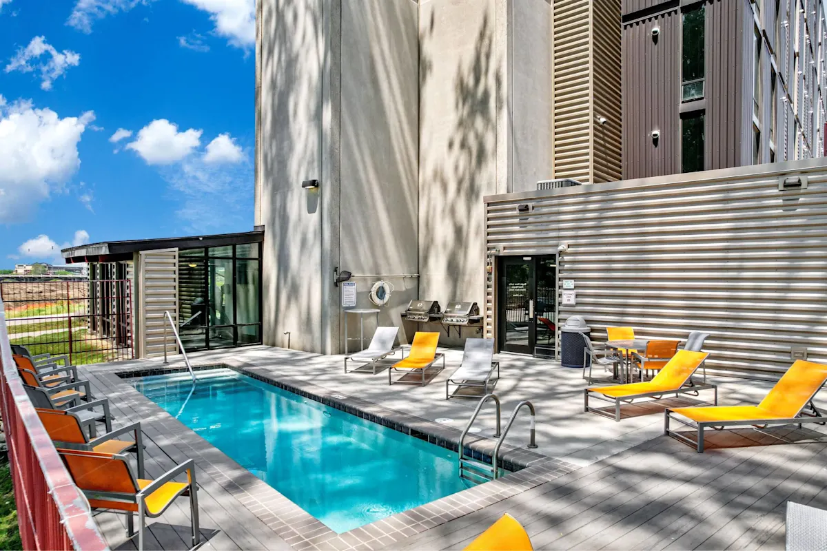 Pool with expansive pool deck