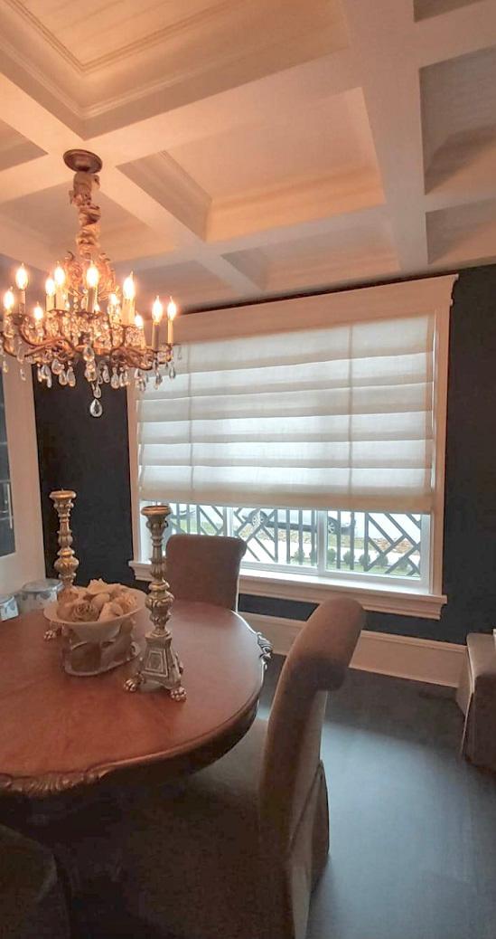 Roman Shades by Budget Blinds of New Westminster & Surrey add an elegance that can only be felt when Budget Blinds of New Westminster & Surrey Port Coquitlam (604)359-9655