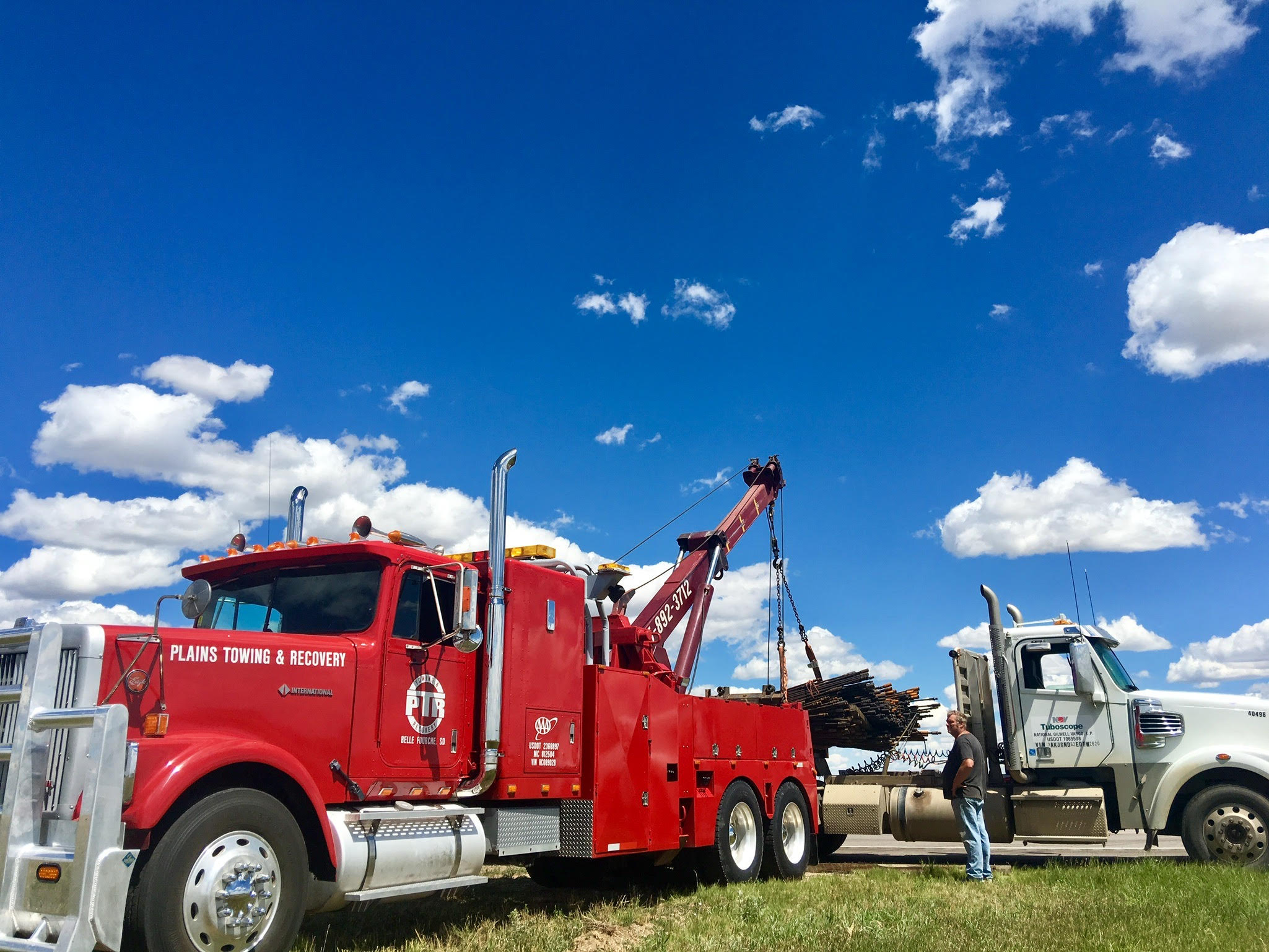 We have been serving Northwestern South Dakota for over 15 years, and are proud to serve all your towing and recovery needs. Large or small we have all the equipment, knowledge and manpower to serve you!  We have built our business with great service, fair pricing and going the extra mile for our customers. We serve 10 counties in 4 states, South Dakota, North Dakota, Wyoming and Montana, We are the preferred towing and recovery choice for law enforcement agencies in our local area, we have earned our relationship with local law enforcement and look forward to earning your trust as well! Plains Towing and Recovery provides a wide assortment of towing and recovery services that range from towing motorcycles and compact cars to performing full recovery on semis and their trailers. We also proudly work with a number of law enforcement agencies throughout our service area.