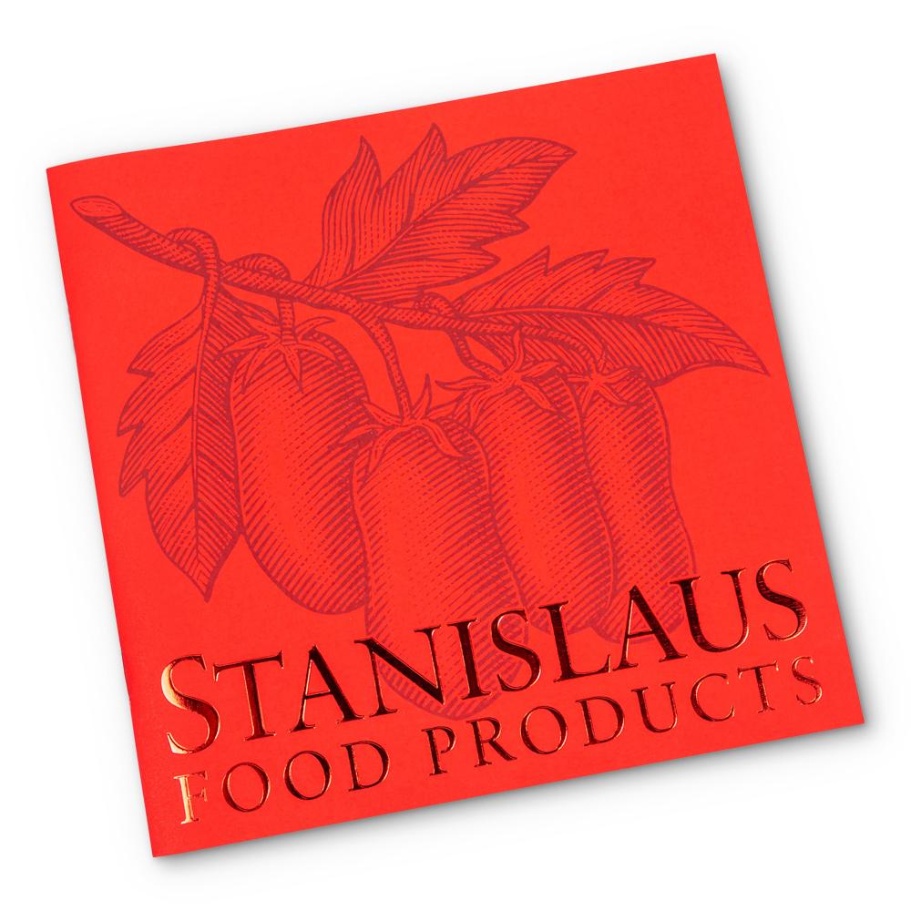 Napkin for Stanislaus Food Products. Branded merch by PLC Print.