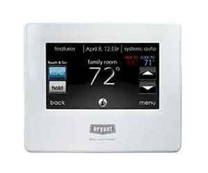 Program your heating and cooling system with a simple touchscreen. Bryant’s sleek and sophisticated  