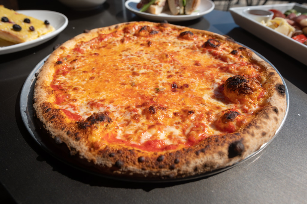 the classic come get it Dave Portnoy, cheese pizza with a crisp wood fired crust. Ingredients shipped in from Italy for a truly authentic experience.