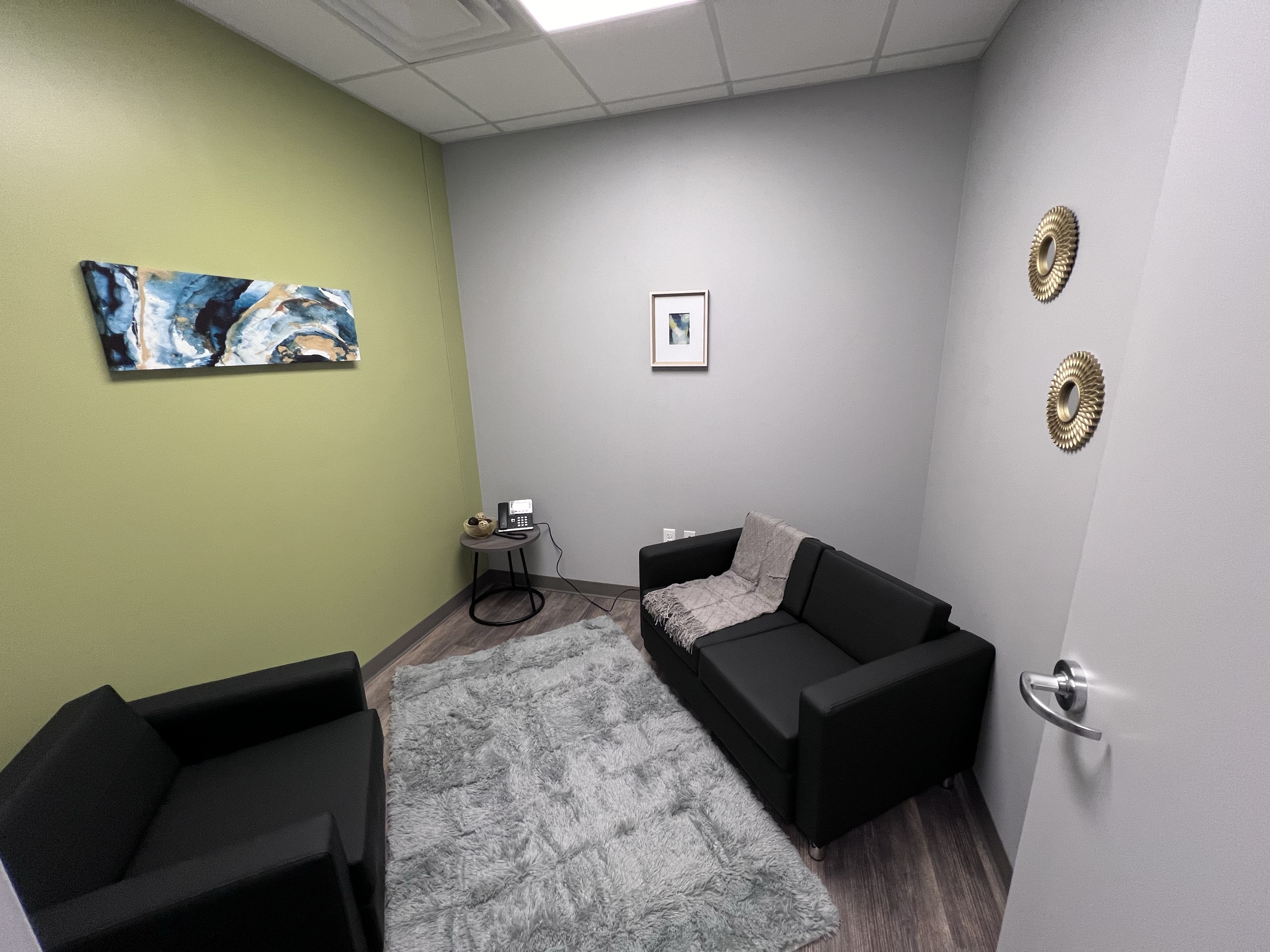 Counseling room of Community Medical Services' New Hope, MN clinic.
