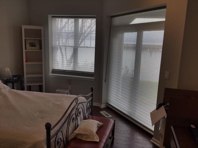 Yes...you can still see through the Trilight Honeycomb Shades by Budget Blinds of Ossining (like these, recently installed in Croton On Hudson, NY) while they block the light. They pull down from the top, up from the bottom, and can be sheer or opaque. #BudgetBlindsOssining #TrilightHoneycombShades