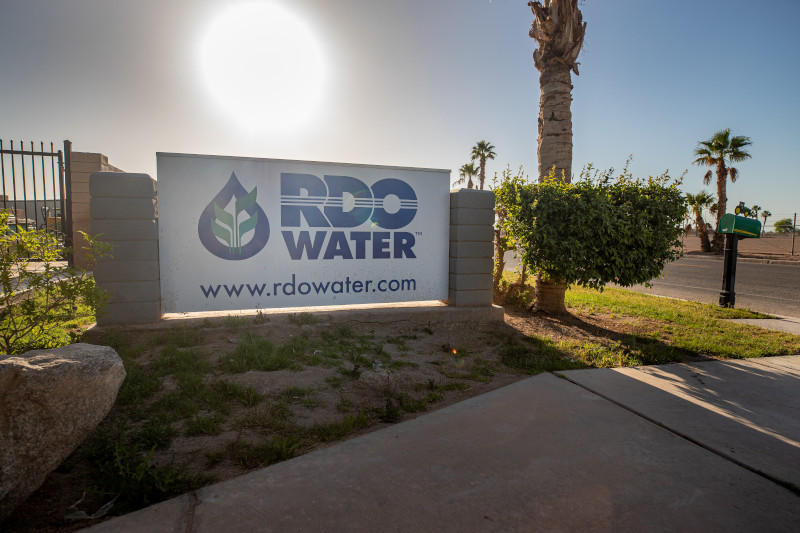 RDO Water sign in Brawley, CA