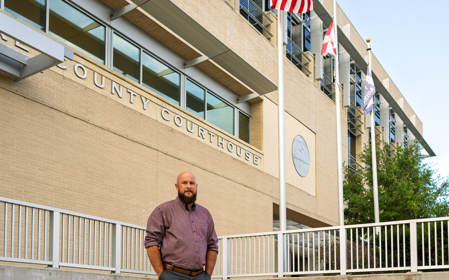 Bail Bondsman Tim Altman at the Lake County Courthouse in Tavares Florida. 